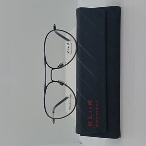 NWT MEN'S KLINK DENMARK EYEGLASS FRAMES K661 BLACK GUNMETAL